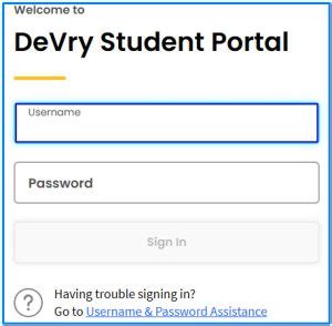 DeVry Student Portal .